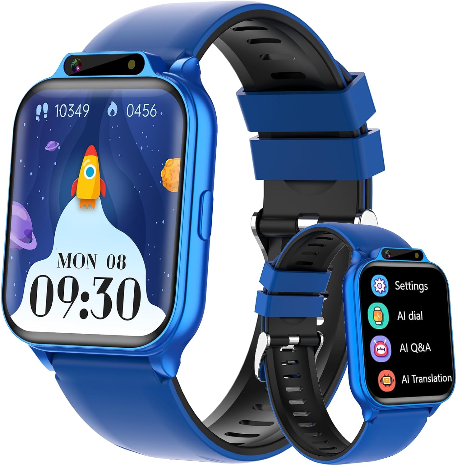 Smart Watch for Kids, Waterproof Smartwatches with Heart Rate, Sleep Monitor, Built-In Ai(Translation/Q&A/Watch Face), Fitness Tracker with Pedometer, Alarm Clock, Gift for 3-12 Years Old Boys Girls